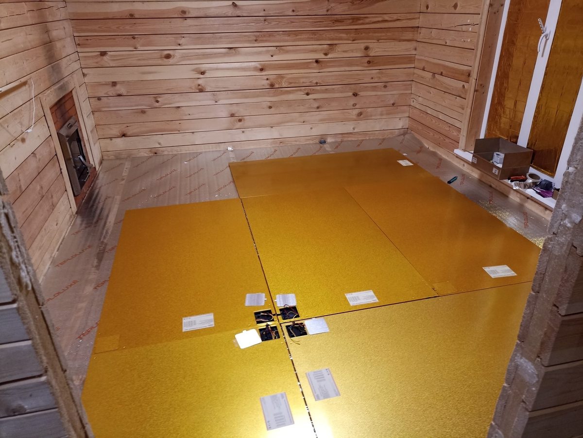 Комната отдыха после монтажа HotPanel